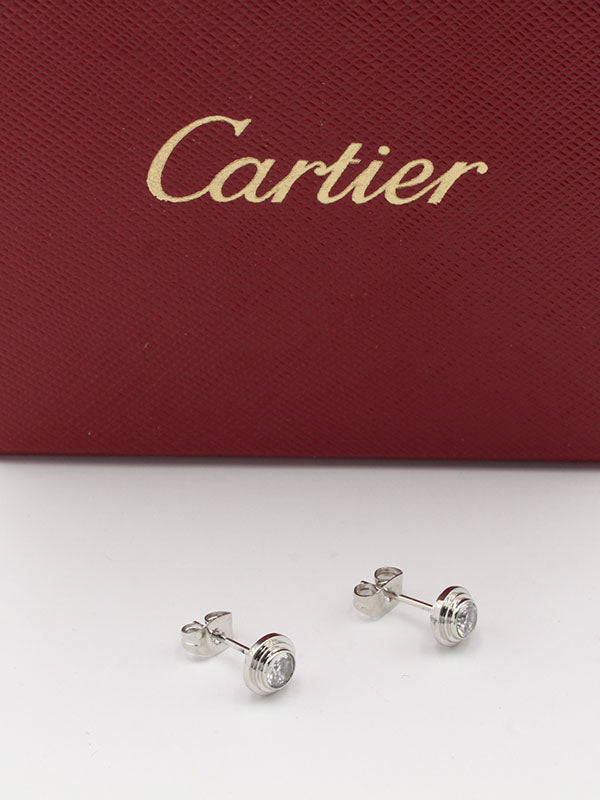 حلق كارتير ون ستون صعير حلق CARTIER فضي 