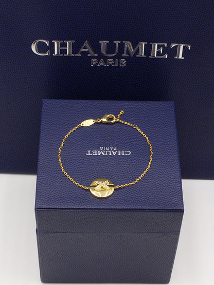 اسوارة شومية اكس زركون ناعم لوقو اسواره chaumet  