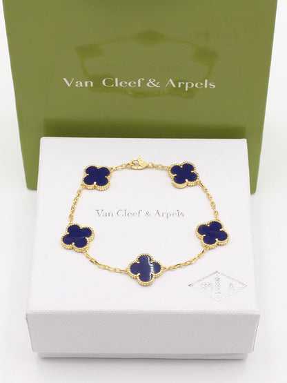 اساور فان كليف الماستر الجديده اسواره van cleef ازرق ذهبي