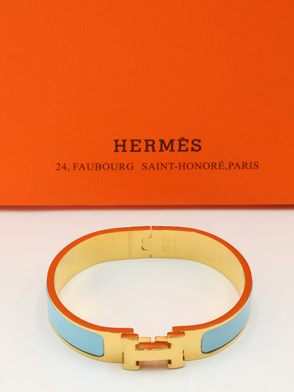 سوار هيرمز ملونة اسواره HERMES تركواز ذهبي 