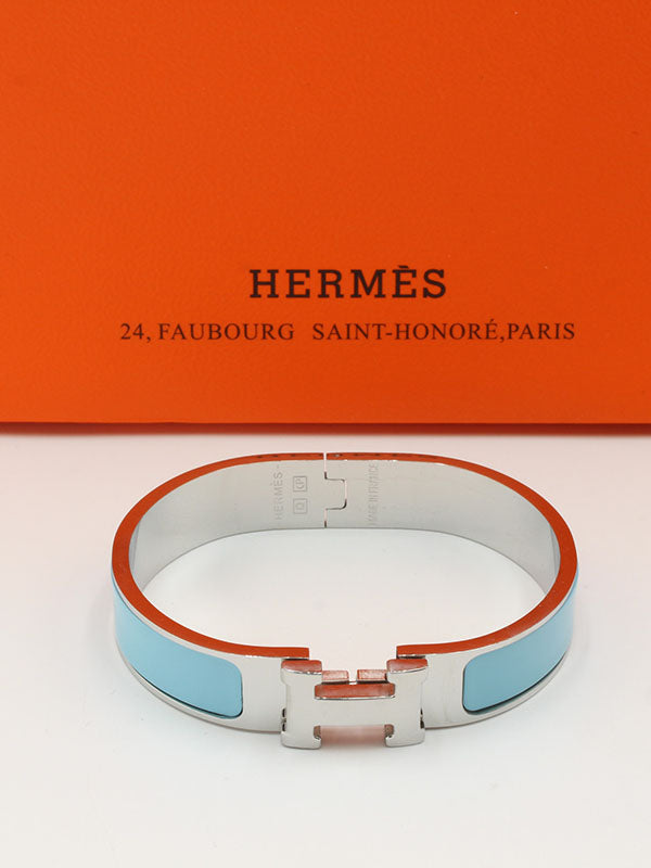 سوار هيرمز ملونة اسواره HERMES تركواز فضي 