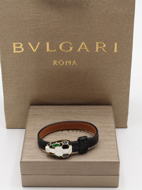 اساور بولغاري جلد اسود اسواره bvlgari