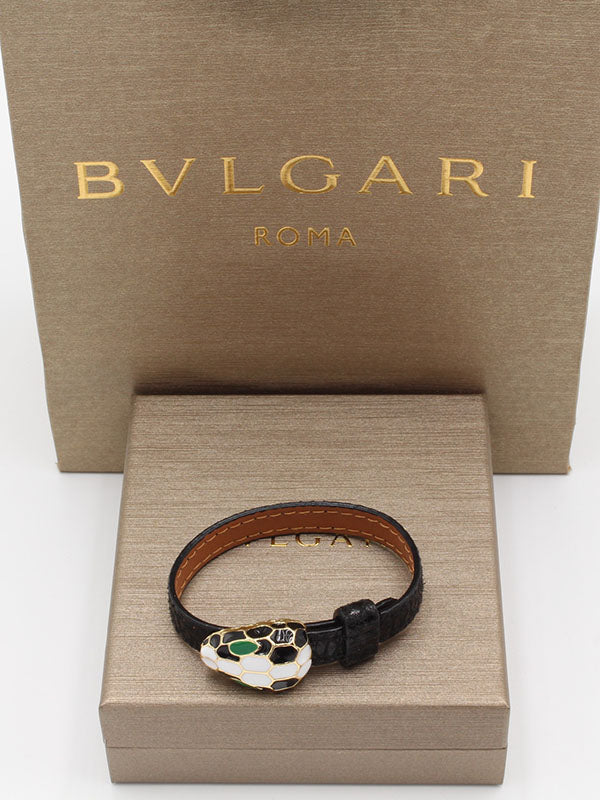 اساور بولغاري جلد اسود اسواره bvlgari