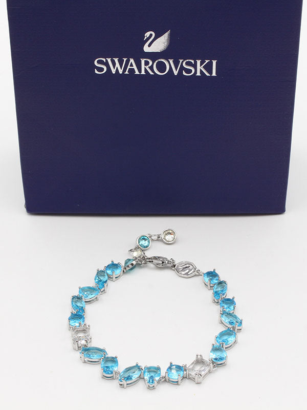 اساور سواروفسكي سماوي زركون اسواره Swarovski تركواز فضي