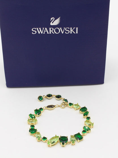 اساور سواروفسكي اخضر زركون اسواره Swarovski اخضر ذهبي