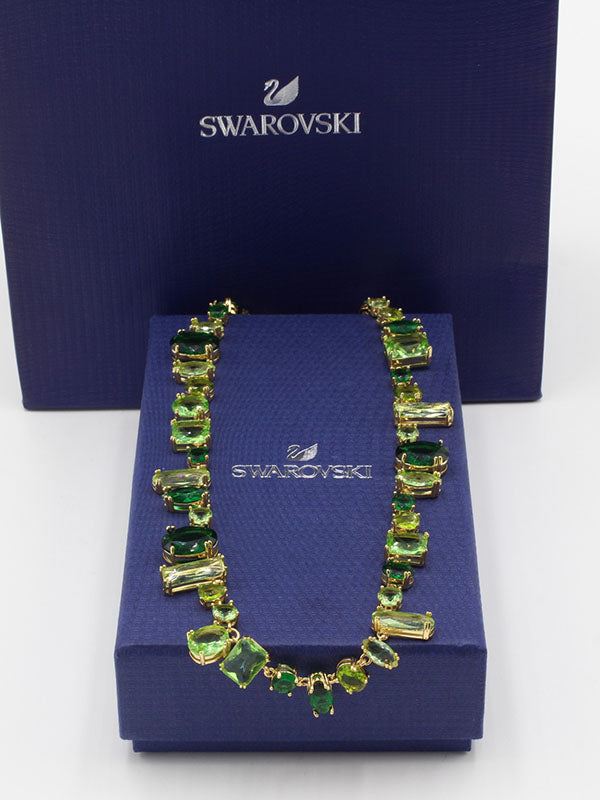 سلسال سواروفسكي عقد ملون اخضر سلسال Swarovski اخضر