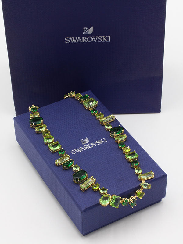 سلسال سواروفسكي عقد ملون اخضر سلسال Swarovski