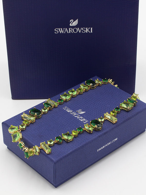 سلسال سواروفسكي عقد ملون اخضر سلسال Swarovski