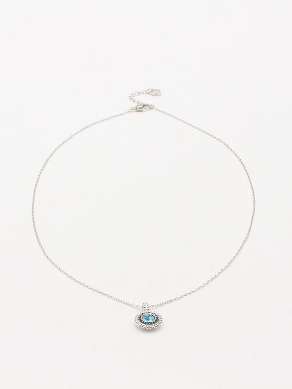 سلسال سواروفسكي بلو ستون سمبل سلسال Swarovski