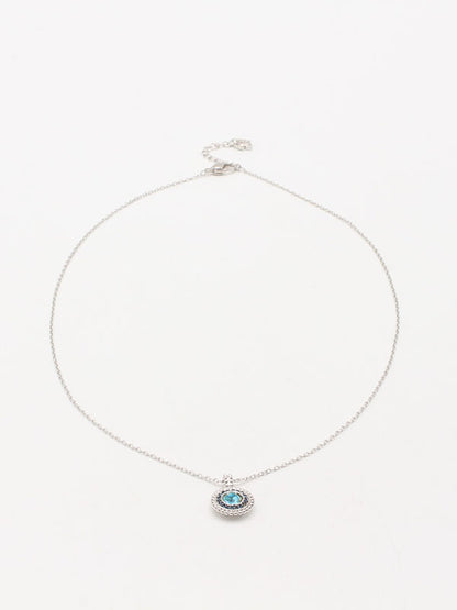 سلسال سواروفسكي بلو ستون سمبل سلسال Swarovski
