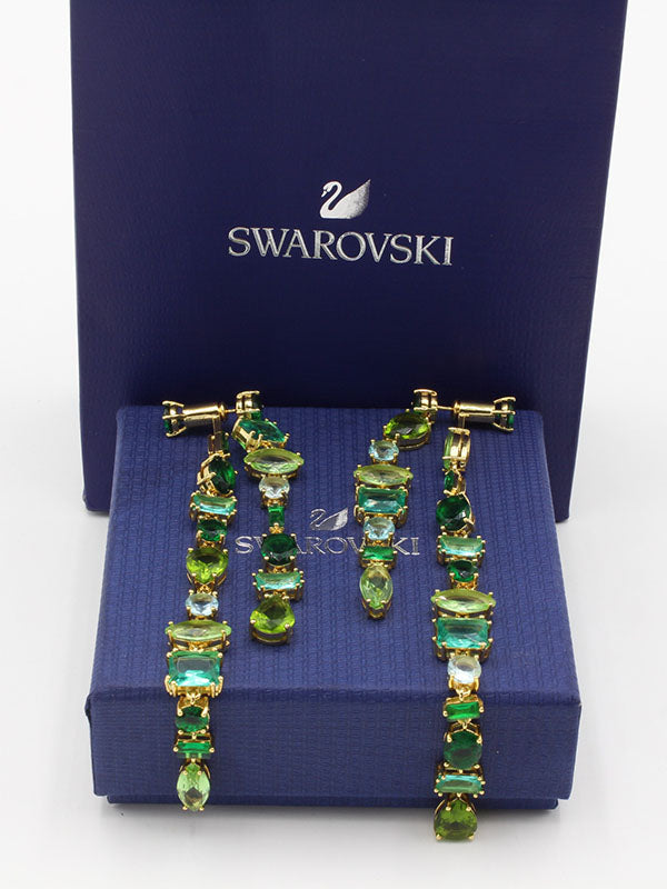 حلق سواروفسكي زركون اخضر حلق Swarovski اخضر