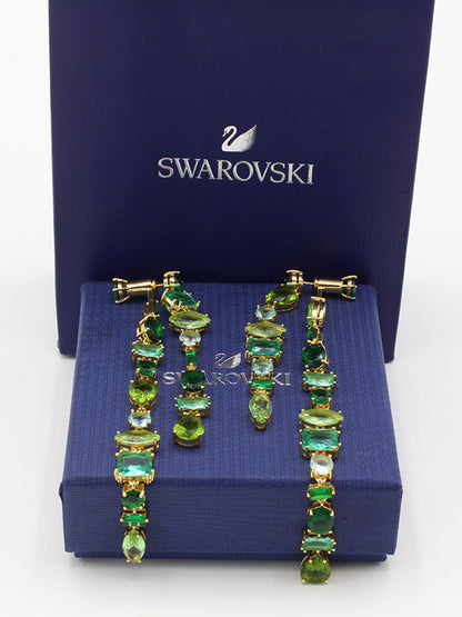 حلق سواروفسكي زركون اخضر حلق Swarovski اخضر