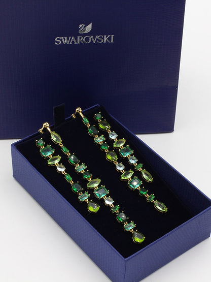 حلق سواروفسكي زركون اخضر حلق Swarovski