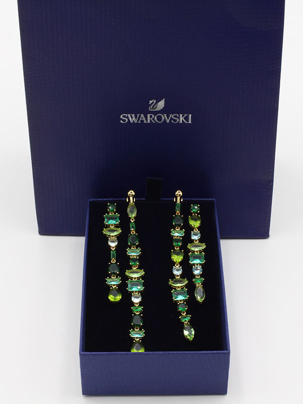 حلق سواروفسكي زركون اخضر حلق Swarovski