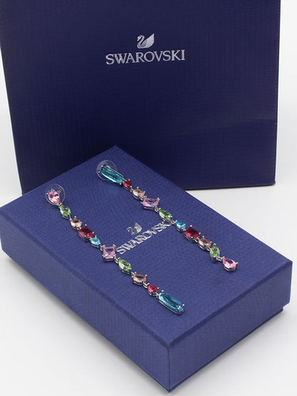 حلق سواروفسكي زركون ملون حلق Swarovski