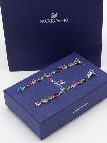 حلق سواروفسكي زركون ملون حلق Swarovski