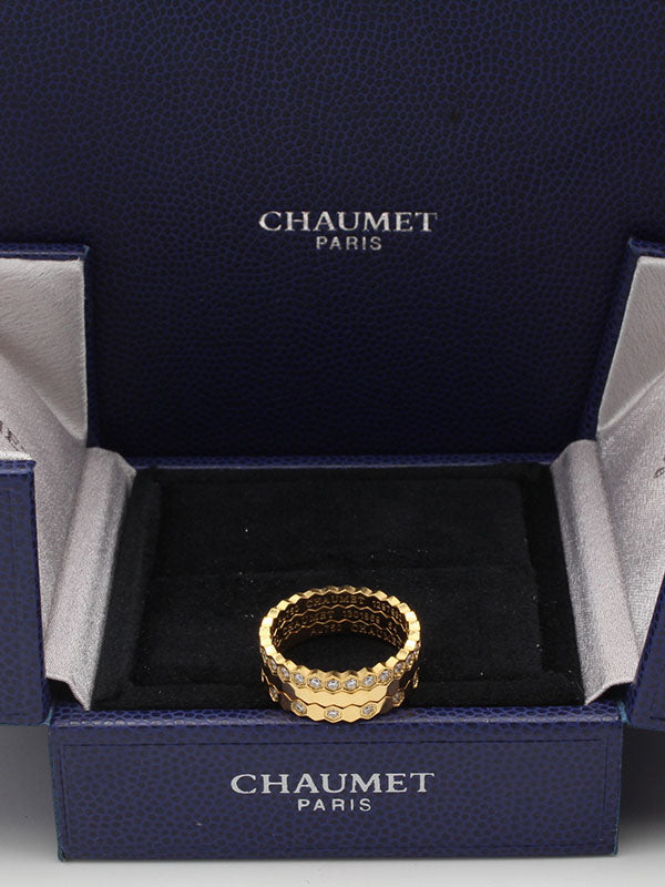 خواتم شومية 3 دبل زركون لوقو خواتم chaumet