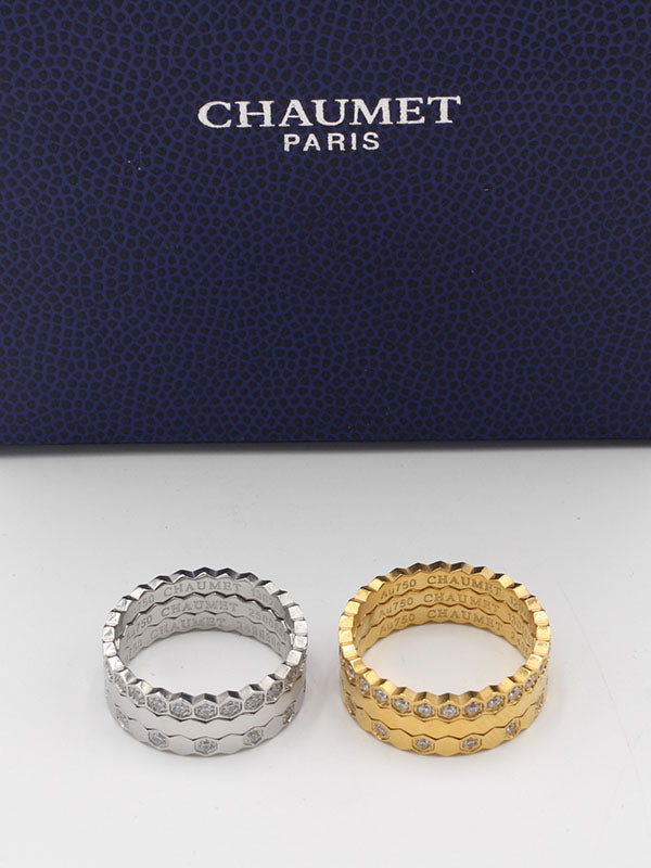 خواتم شومية 3 دبل زركون لوقو خواتم chaumet