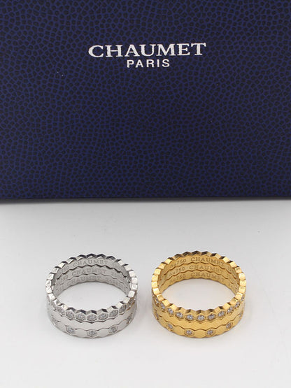 خواتم شومية 3 دبل زركون لوقو خواتم chaumet