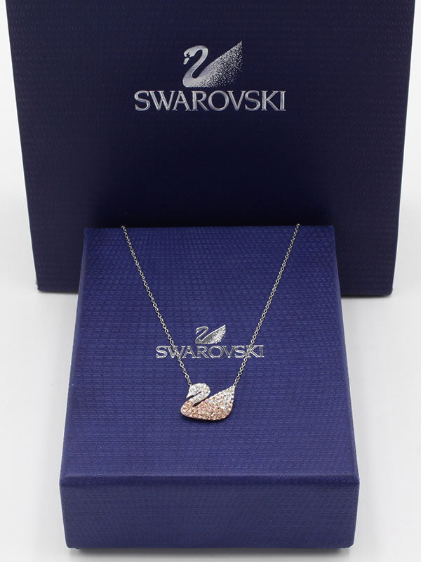 سلسال سواروفسكي سوان كرستال سلسال Swarovski بني فضي