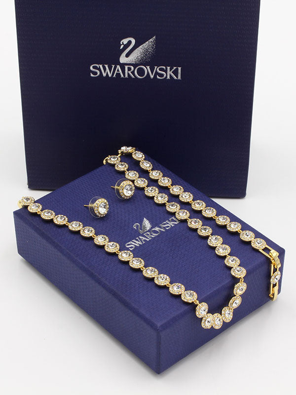 طقم سواروفسكي زركون ذهبي اطقم Swarovski