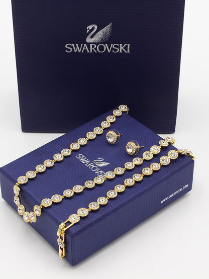 طقم سواروفسكي زركون ذهبي اطقم Swarovski