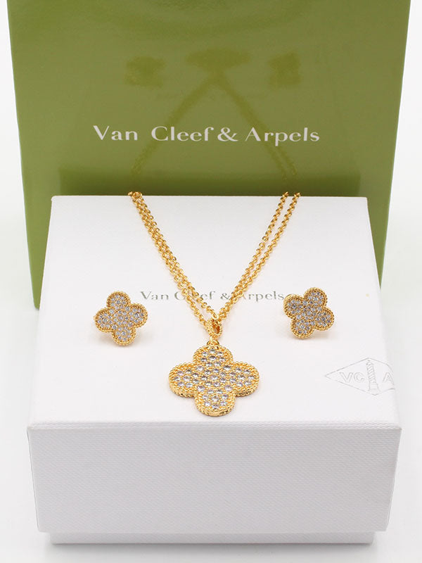 طقم فان كليف ورده كبيره زركون اطقم van cleef