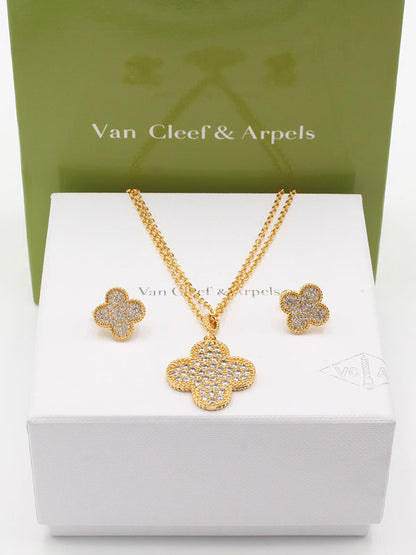 طقم فان كليف ورده كبيره زركون اطقم van cleef