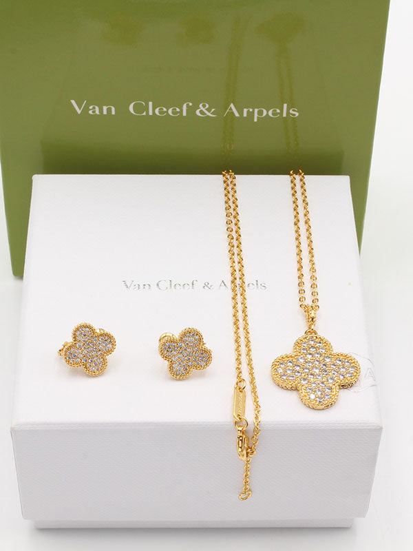 طقم فان كليف ورده كبيره زركون اطقم van cleef