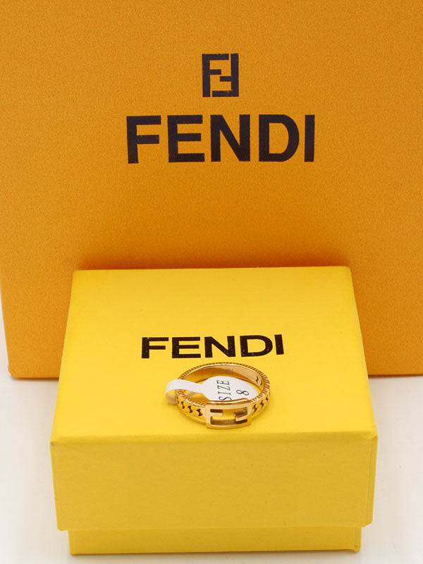 خاتم فندي سكوير لوقو خواتم fendi