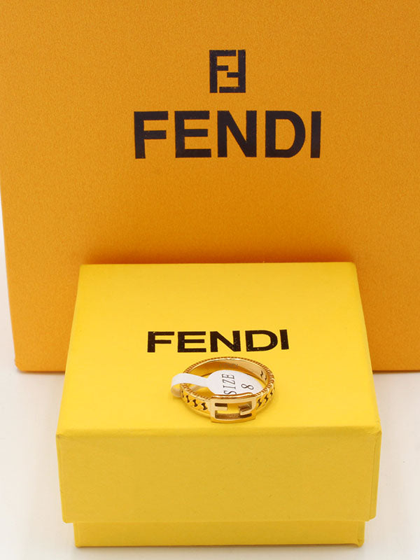 خاتم فندي سكوير لوقو خواتم fendi