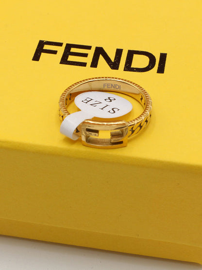 خاتم فندي سكوير لوقو خواتم fendi