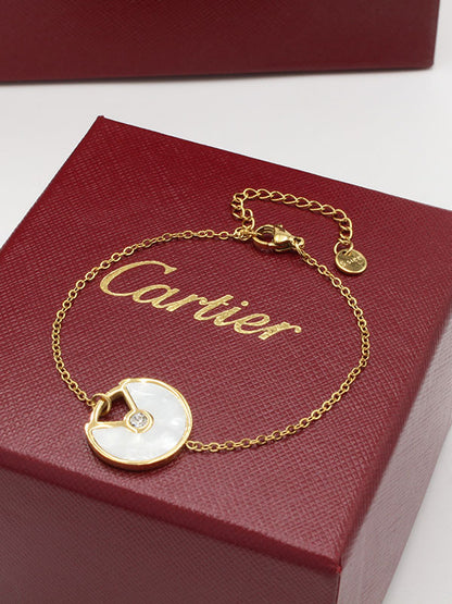 اسواره كارتير شيل ابيض اسواره CARTIER ذهبي