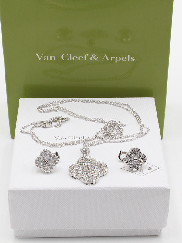 طقم فان كليف ورده كبيره زركون اطقم van cleef