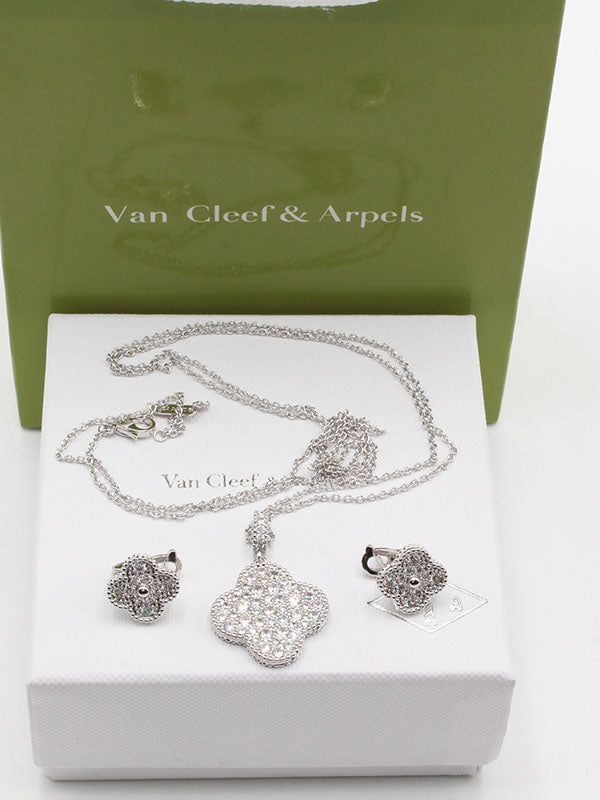 طقم فان كليف ورده كبيره زركون اطقم van cleef