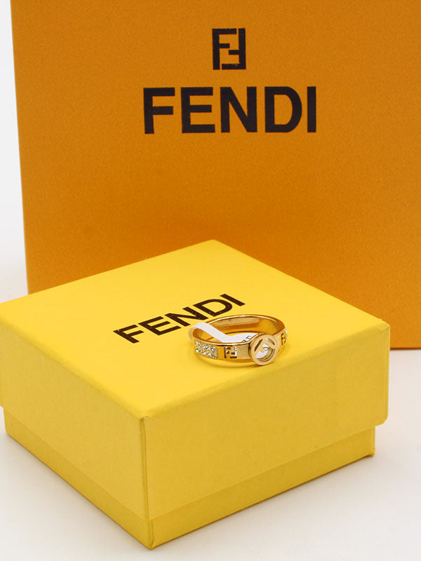 خاتم فندي سيركل كريستال خواتم fendi