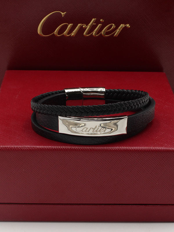 اساور كارتير لاينز رجالي اسواره CARTIER اسود فضي