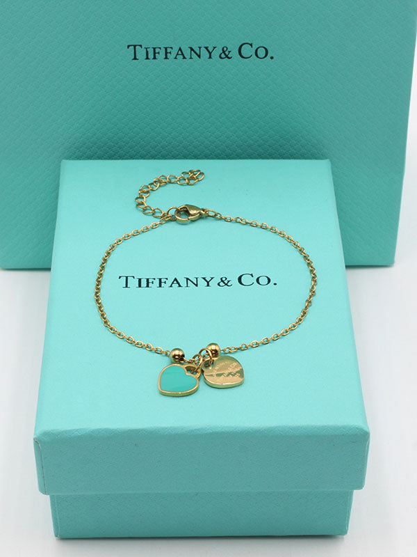 اسواره تيفاني قلبين اسواره tiffany تيفاني ذهبي