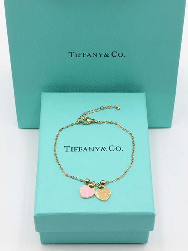 اسواره تيفاني قلبين اسواره tiffany وردي ذهبي