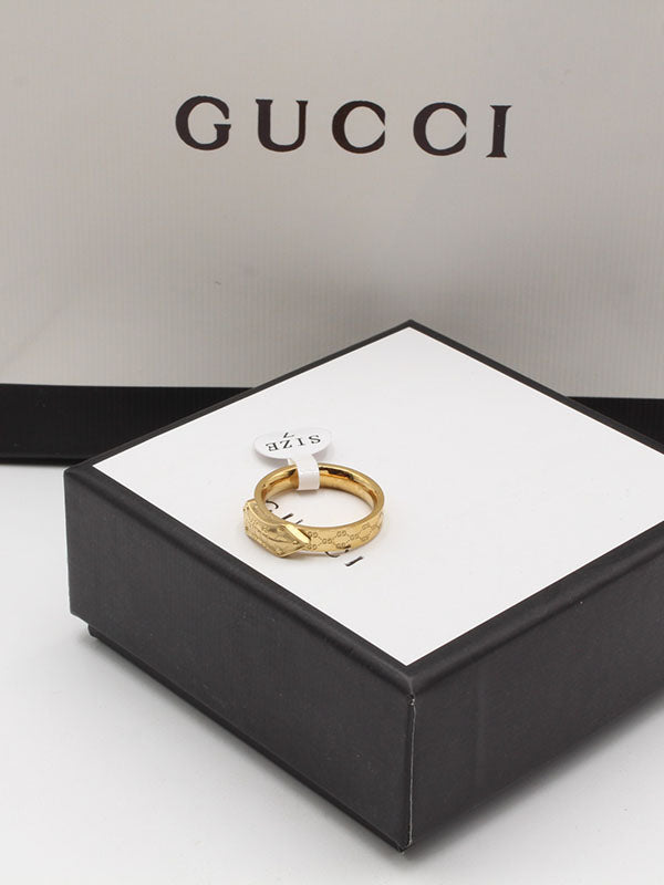 خاتم قوتشي فلات لوقو خواتم gucci