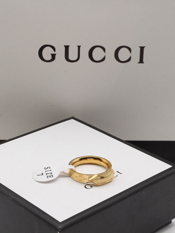 خاتم قوتشي فلات لوقو خواتم gucci