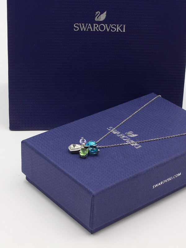 سلسال سواروفسكي فراشة بلو ستونز سلسال Swarovski
