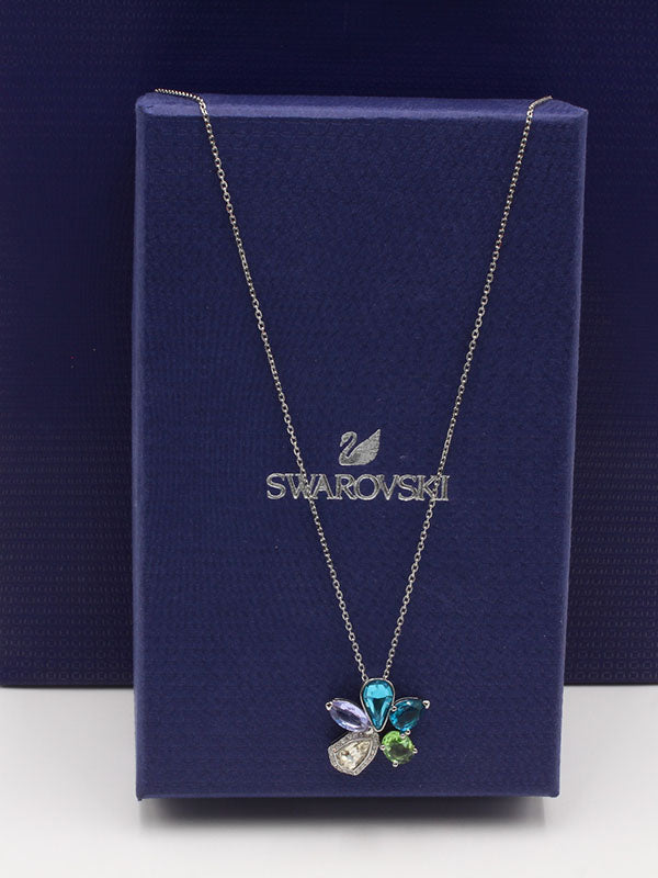 سلسال سواروفسكي فراشة بلو ستونز سلسال Swarovski