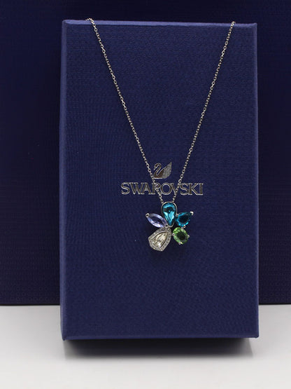 سلسال سواروفسكي فراشة بلو ستونز سلسال Swarovski