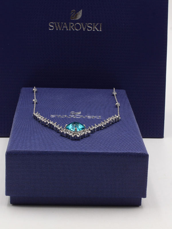 سلسال سواروفسكي بيق بلو سكوير سلسال Swarovski
