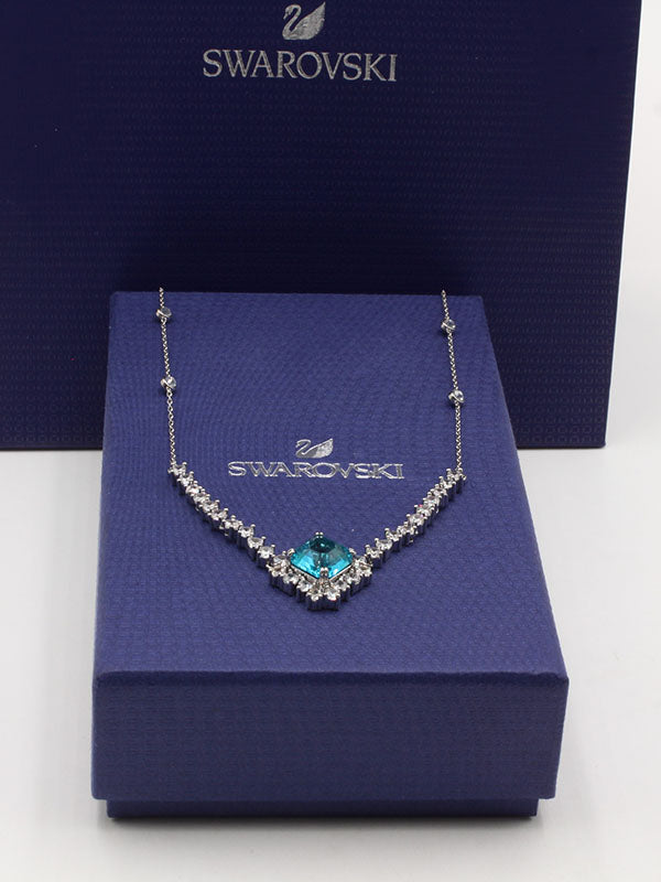 سلسال سواروفسكي بيق بلو سكوير سلسال Swarovski