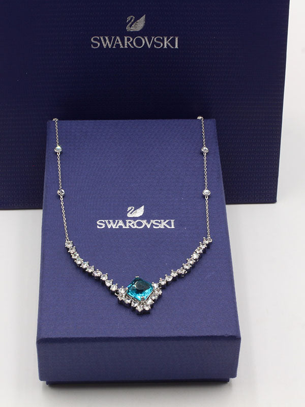 سلسال سواروفسكي بيق بلو سكوير سلسال Swarovski