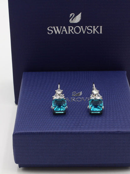 حلق سواروفسكي بيق بلو سكوير حلق Swarovski