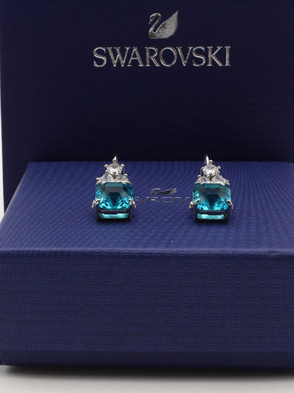 حلق سواروفسكي بيق بلو سكوير حلق Swarovski