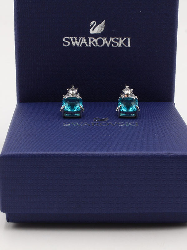 حلق سواروفسكي بيق بلو سكوير حلق Swarovski